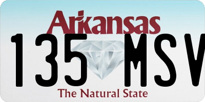 AR license plate 135MSV