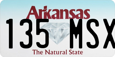 AR license plate 135MSX