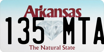 AR license plate 135MTA