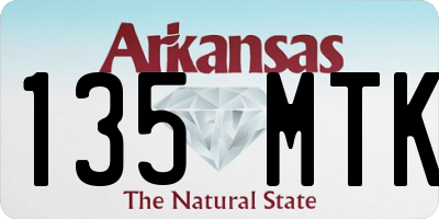 AR license plate 135MTK