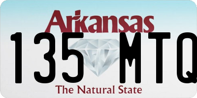 AR license plate 135MTQ
