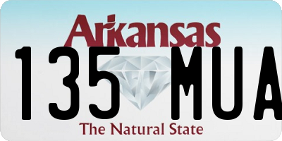 AR license plate 135MUA