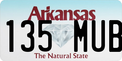 AR license plate 135MUB