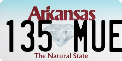 AR license plate 135MUE