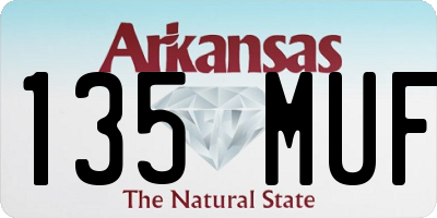 AR license plate 135MUF