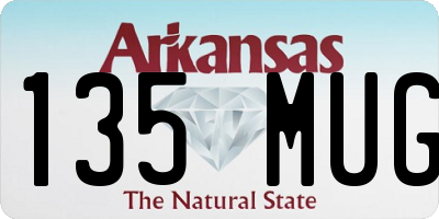 AR license plate 135MUG