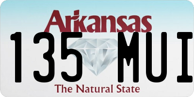 AR license plate 135MUI