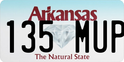 AR license plate 135MUP