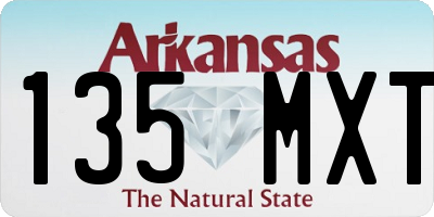 AR license plate 135MXT