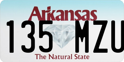 AR license plate 135MZU
