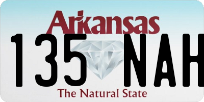 AR license plate 135NAH