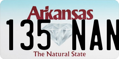 AR license plate 135NAN