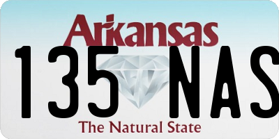 AR license plate 135NAS