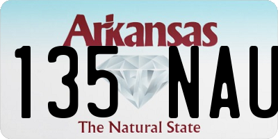 AR license plate 135NAU