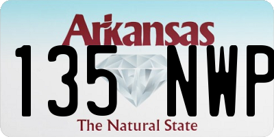 AR license plate 135NWP
