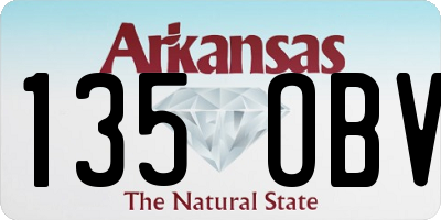 AR license plate 135OBV