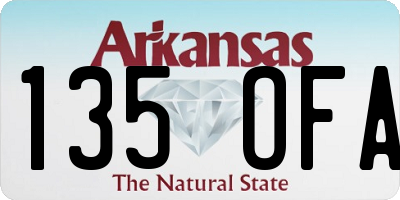AR license plate 135OFA