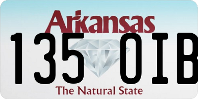 AR license plate 135OIB