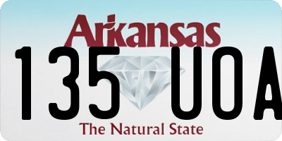 AR license plate 135UOA