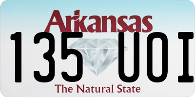 AR license plate 135UOI
