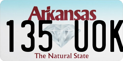 AR license plate 135UOK