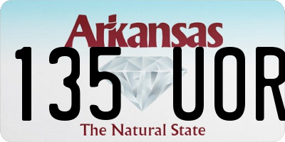 AR license plate 135UOR