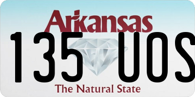 AR license plate 135UOS