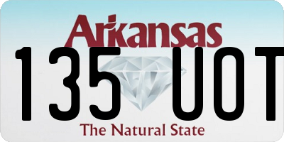AR license plate 135UOT