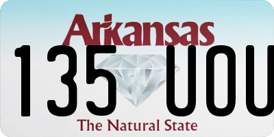 AR license plate 135UOU