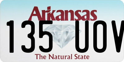 AR license plate 135UOV