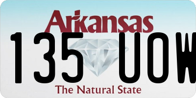 AR license plate 135UOW
