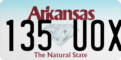 AR license plate 135UOX