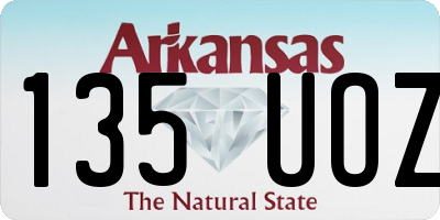 AR license plate 135UOZ