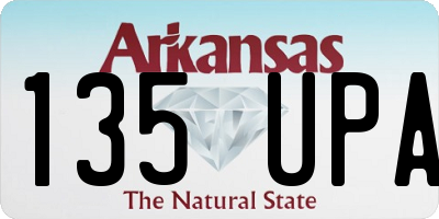 AR license plate 135UPA