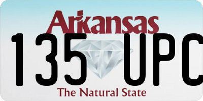 AR license plate 135UPC