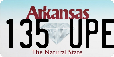 AR license plate 135UPE