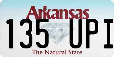 AR license plate 135UPI