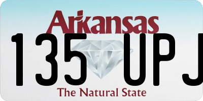 AR license plate 135UPJ