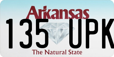 AR license plate 135UPK