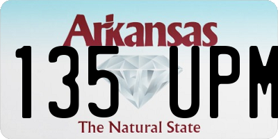 AR license plate 135UPM
