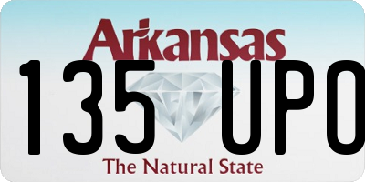AR license plate 135UPO