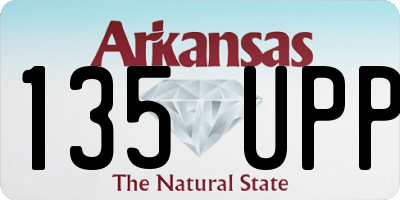 AR license plate 135UPP