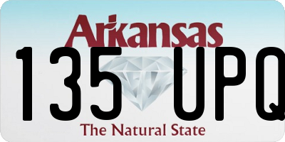 AR license plate 135UPQ