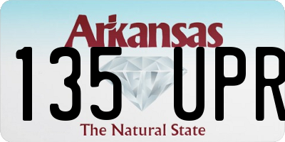 AR license plate 135UPR