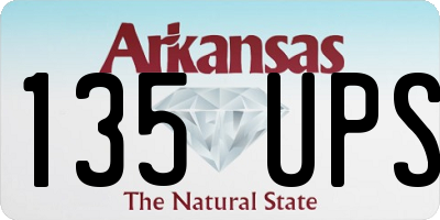 AR license plate 135UPS