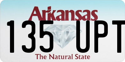 AR license plate 135UPT