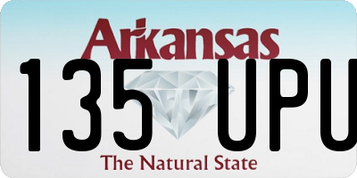 AR license plate 135UPU