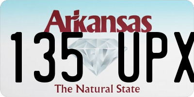 AR license plate 135UPX