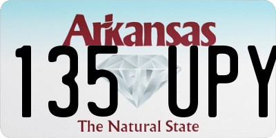 AR license plate 135UPY