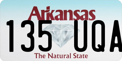 AR license plate 135UQA